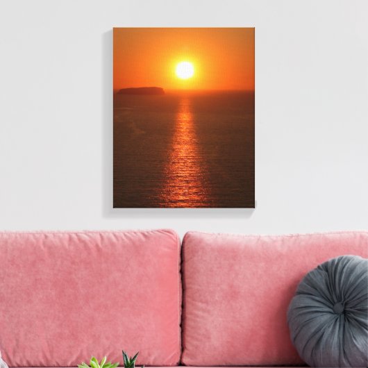 Santorini Sunset - Griechische Insel - Leinwanddruck (Insitu (Wohnzimmer))