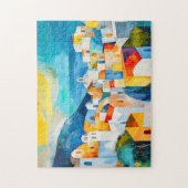 Santorini Sunset in Bold Colors Puzzle (Vertikal)
