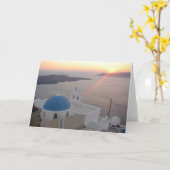 Santorini Sunset Karte (Gelbe Blume)