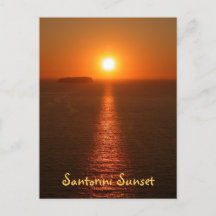 Santorini Sunset mit Text - Griechische Insel