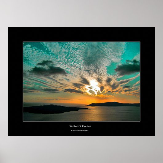 Santorini Sunset Poster (Vorne)