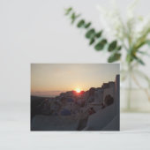 Santorini Sunset Postkarte (Stehend Vorderseite)