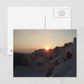 Santorini Sunset Postkarte (Vorne/Hinten)