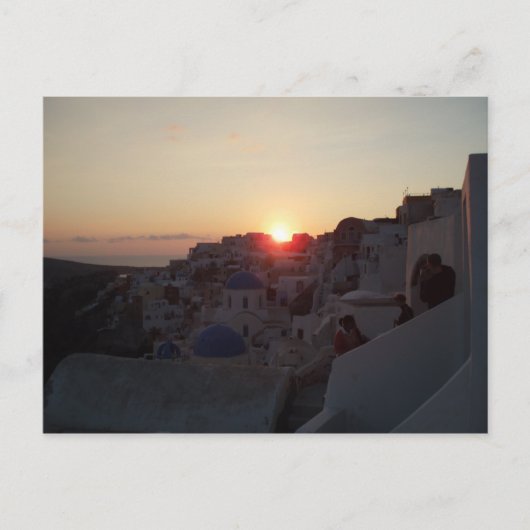 Santorini Sunset Postkarte (Vorderseite)