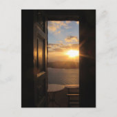 Santorini Sunset Postkarte (Vorderseite)
