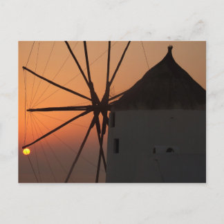 Santorini Sunset Postkarte