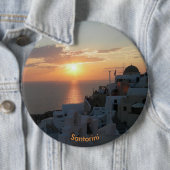 Santorini Sunset Round Button (Beispiel)