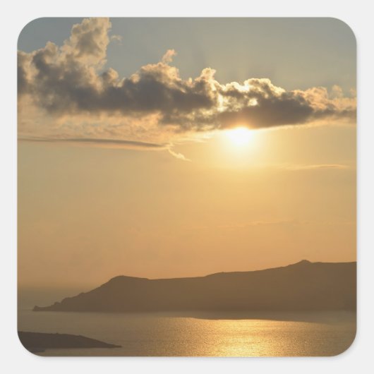 Santorini Sunset Stickers (Vorderseite)