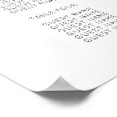 Santorini Tabelle 6 Sitzplan Hochzeit Griechisch Poster (Ecke)