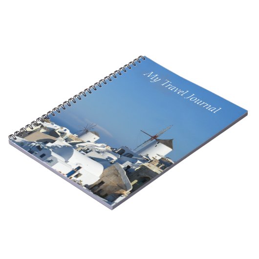 Santorini Travel Journal Notizblock (Linke Seite)