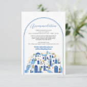 Santorini Unterkunft Hochzeit Griechenland Karten (Stehend Vorderseite)