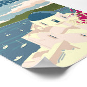 Santorini - Vintage Travel Poster (Ecke)