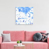Santorini Watercolor Leinwanddruck (Insitu (Wohnzimmer))