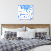Santorini Watercolor Leinwanddruck (Insitu (Schlafzimmer))