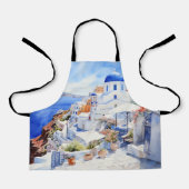 Santorini Watercolor Schürze (Vorderseite)