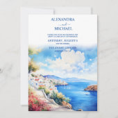 Santorini Wedding Einladung (Vorderseite)