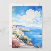 Santorini Wedding Einladung (Rückseite)