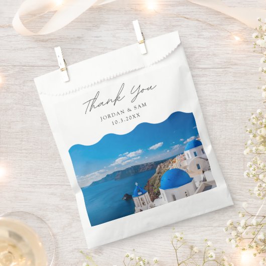 Santorini Wedding Foto Personalisiert Griechenland Geschenktütchen (Ausgeschnitten)
