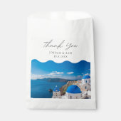 Santorini Wedding Foto Personalisiert Griechenland Geschenktütchen (Vorderseite)