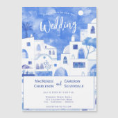 Santorini Wedding Magneteinladung (Vorderseite)