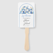 Santorini Wedding Menü Programm Griechenland Griec Fächer (Vorderseite)