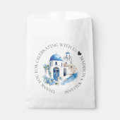 Santorini Wedding Personalisiert Minimal Geschenktütchen (Vorderseite)