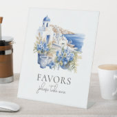 Santorini Wedding Table Sign Sockelschild (In Situ)