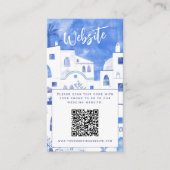 Santorini Wedding Website QR Code Begleitkarte (Vorderseite)