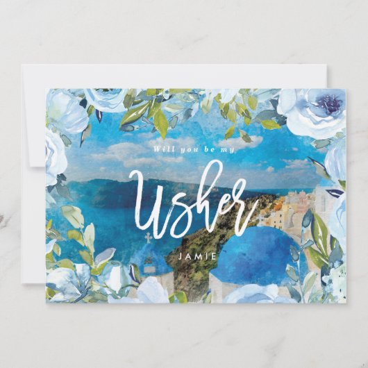 santorini werden Sie meine Vorlage Karte sein (Vorderseite)