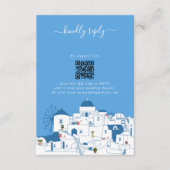 Santorini Zielort Griechische Insel Hochzeit Begleitkarte (Vorderseite)