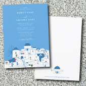 Santorini Zielort Griechische Insel Hochzeit Einladung