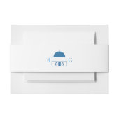 Santorini Zielort Griechische Insel Hochzeit Einladungsbanderole (Vorderseite Beispiel)