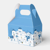 Santorini Zielort Griechische Insel Hochzeit Geschenkschachtel (Rückseite)