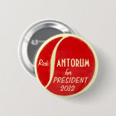 Santorum 2012 Knopf Button (Vorne & Hinten)