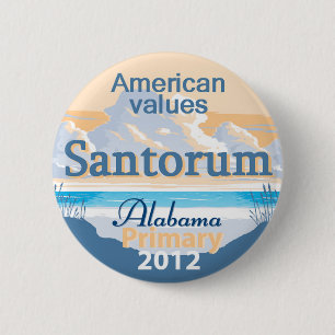 Santorum ALABAMA Knopf Button