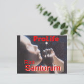 Santorum ProLife Postkarte (Stehend Vorderseite)