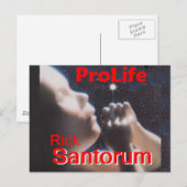 Santorum ProLife Postkarte (Vorne/Hinten)