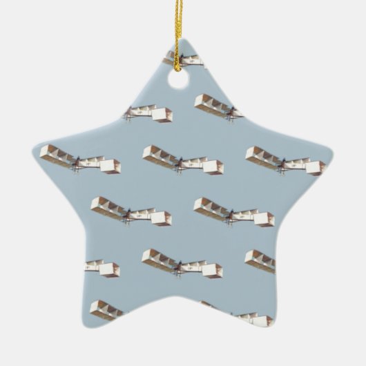 Santos-Dumont 14-Bis-Flugzeug Keramikornament (Vorne)