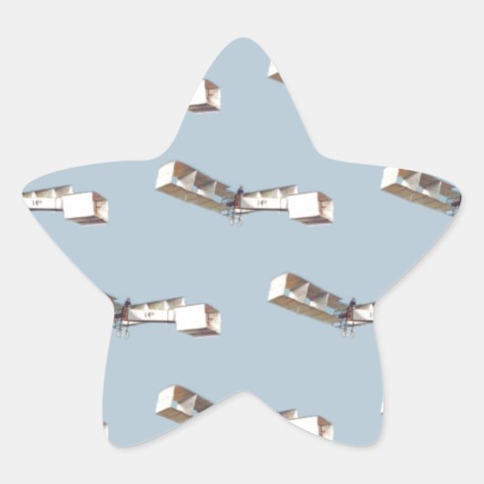 Santos-Dumont 14-Bis-Flugzeug Stern-Aufkleber (Vorderseite)