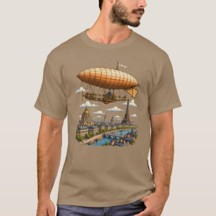 Santos-Dumont-Luftschiff über Paris T-Shirt