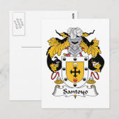 Santos Familienwappen Postkarte (Vorne/Hinten)