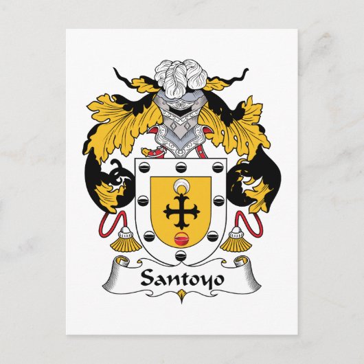 Santos Familienwappen Postkarte (Vorderseite)