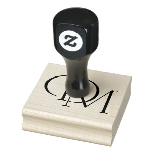 Santos Hochzeitslogo   Monogramm-Hochzeit Gummistempel