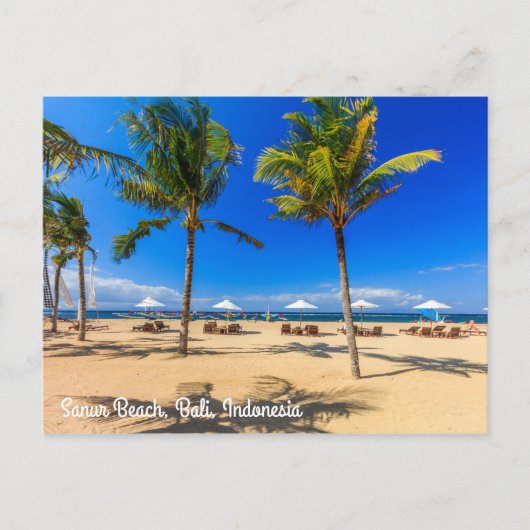 Sanur Beach, Bali, Indonesien Postkarte (Vorderseite)