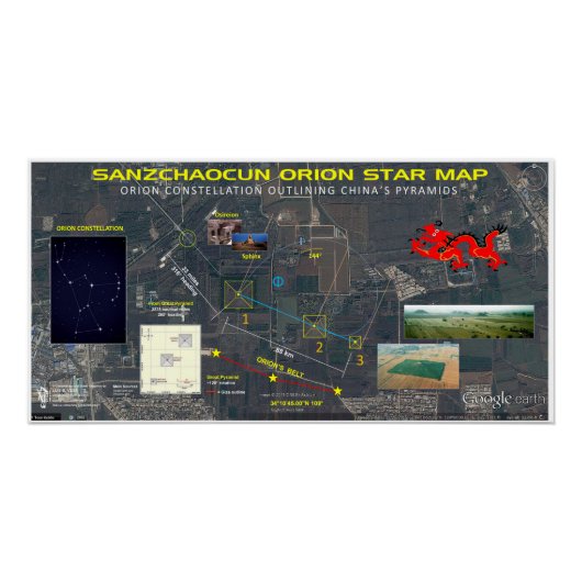 Sanzchaocun Orion Star Map Poster (Vorderseite)