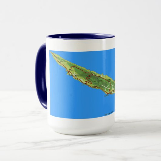 Sao Jorge Azores Karte Tasse (Vorderseite Links)