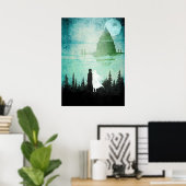 Sao Kirito und Asuna Minimalistisch Manga Poster (Heimbüro)