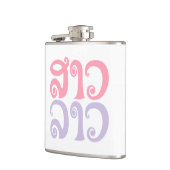 Sao Lao ✿ Lady Lao ✿ Laos / laotische Sprache Flachmann (Links)