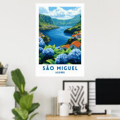 Sao Miguel Azores Travel Poster Wall Art (Heimbüro)