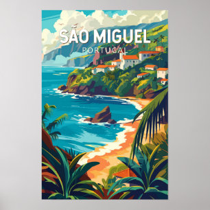 Sao Miguel Insel Portugal Reise Kunst Poster